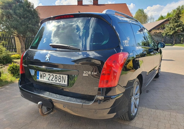 Peugeot 308 cena 22999 przebieg: 186284, rok produkcji 2012 z Płock małe 254